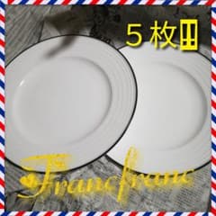 PACCHO様専用　フランフラン◆5枚　プレート　お皿　ブラックライン　無地のサムネイル