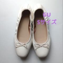 GU Gathered Ballet Flats, Size S