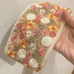 刺繍レース 花柄 ハンドメイド 素材 手芸のサムネイル