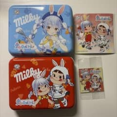 不二家 ペコちゃん 兎田ぺこら コラボ缶 シールセット - メルカリ