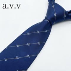 a.v.v MICHEL KLEIN ネクタイ ネイビー トレンド 美品 日本製