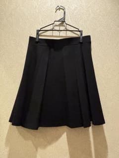 黒 フレアスカート 前面ファスナー付きのサムネイル