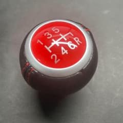 赤ステッチ シフトノブ スバル 6速 MT 赤 レッド インプレッサ WRX