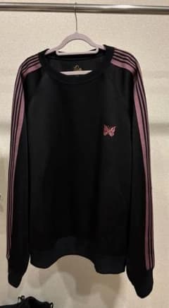 Needles トレーナー XS ブラック ピンク 蝶 Needles Black pinkトレーナー スウェット - メルカリ