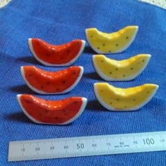 陶製 箸置き　スイカ　6ヶ セットのサムネイル