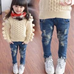キッズパンツ ダメージジーンズのサムネイル