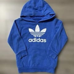 adidas フード付きパーカー 100cm 青