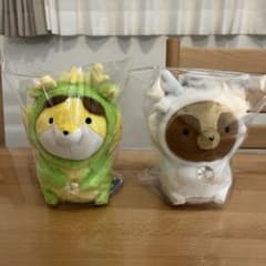 타누키와 츠네 봉제 인형