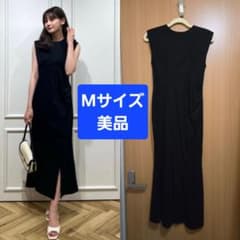 Herlipto/tribeca jersey dress M ワンピース 黒 - メルカリ