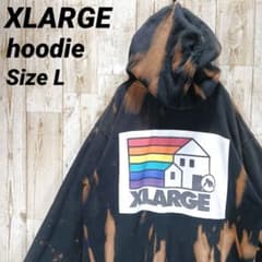 엑스트라 라지 악마 페이드 보로 지퍼 파커 백 프린트 L