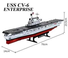 新品未開封】航空母艦エンタープライズCV6 戦艦 海軍 船 レゴ互換品