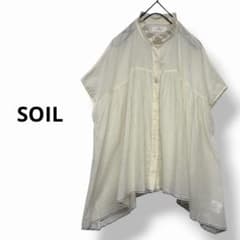 SOIL スタンドフリルカラーブラウス インド綿ブラウス - メルカリ