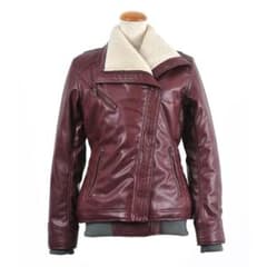 ☆特価58％引】ロッソ ROJ-959 ボルドー（M）フェイクレザージャケット