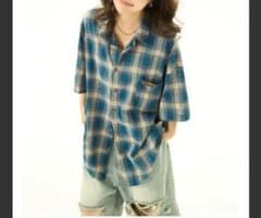 未使用　JEMMNER チェック　半袖シャツのサムネイル