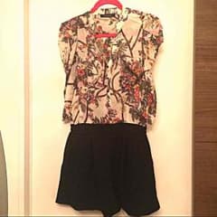 Mahalo様専用   ROSE BUD  花柄コンビネゾンのサムネイル