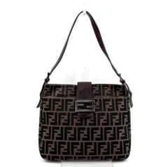 FENDI マンマバケット ズッカ柄 ショルダー ハンド バッグ ブラウンのサムネイル