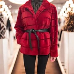 美品　アルティマ　 シェアードミンク コート 赤　ミンクコート 美品 アルティマ シェアードミンク コート 赤 ミンクコート - メルカリ