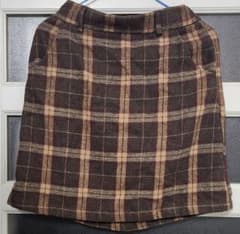 PAGEBOY チェック柄 タイトスカート ブラウンのサムネイル