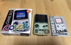 【箱説付】ゲームボーイカラークリア 本体＋DQM2ルカの旅立ち カード・攻略本付のサムネイル