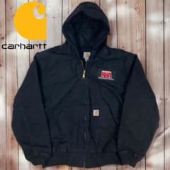 10M337◯Carhartt 企業ロゴ ブラック ダック アクティブジャケット