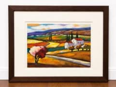 真作保証　スラヴァ・ブロディンスキー 風景画 リトグラフ 額装品 真作保証 スラヴァ・ブロディンスキー 風景画 リトグラフ 額装品