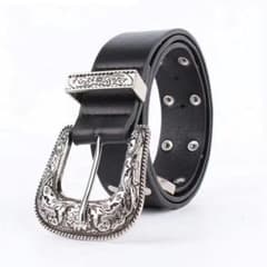 訳あり スタッズ レザー ベルト アメカジ y2k グランジ 韓国 古着