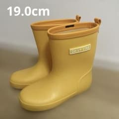 DAILY LINE キッズ レインブーツ 黄色 19.0cm 長靴　記名ありのサムネイル