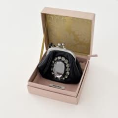 miu miu クリスタルビジュー がま口 コインケース キーホルダー 箱付き