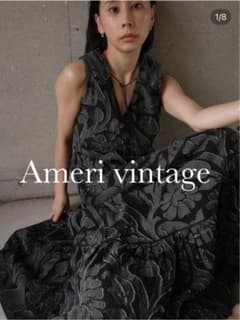 Ameri vintage MEDI KITTY V NECK DRESS 黒 - メルカリ