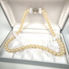 大珠 本真珠 真珠 pearl necklace 干渉色 良品 - メルカリ