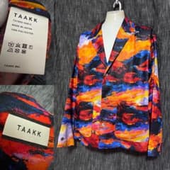 定価47300円 TAAKK オープンカラーシャツ　総柄　元イッセイミヤケ　日本 定価47300円 TAAKK オープンカラーシャツ 総柄 元イッセイミヤケ 日本