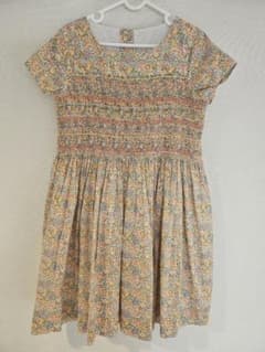 美品！Bonpoint ボンポワン 12A スモッキング刺繍 リバティワンピース