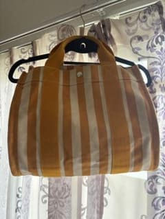 HERMES エルメス キャンバストートバッグ ストライプ カンヌPM - メルカリ