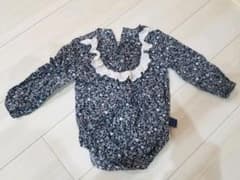 size 80 韓国風小花柄ブラウスロンパース 長袖のサムネイル