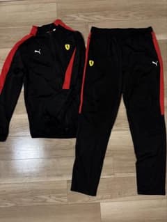 Puma Ferrari ジャージ上下セット 黒/赤 L - メルカリ