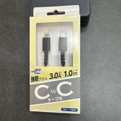 新品未開封USB Type-C to Type-C ケーブル 1.0m 3.0Aのサムネイル