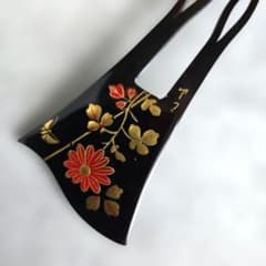 本鼈甲 簪 かんざし 金蒔絵 在銘 和装 着物 髪飾り アンティーク ほ8 