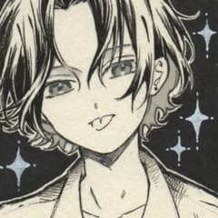手描きイラスト オリジナル アナログイラスト 原画 男の子 モノクロ