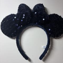 ディズニー カチューシャ スパンコール ネイビーのサムネイル