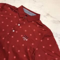 【美品】CALLAWAY  キャロウェイ トマト柄 ポロシャツ / レッド(L)のサムネイル