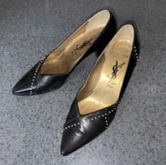 YSL イヴ・サンローラン パンプス 黒 35 1/2 ヴィンテージのサムネイル
