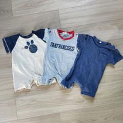 ベビー 半袖ロンパース 3点セット まとめ売り　80サイズ　男の子のサムネイル