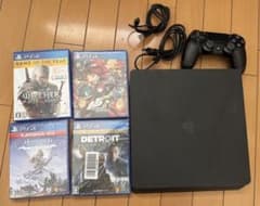 PlayStation 4 本体 CUH-2200 500GB ソフト４本付き