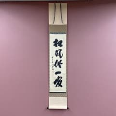 美品 掛け軸 藤井誡堂作「松風供一啜」大徳寺 共箱 禅語 茶掛け - メルカリ