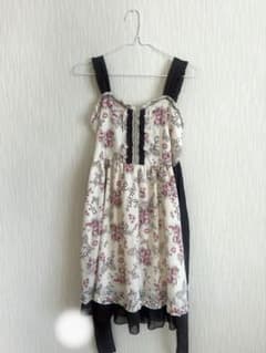 美品　axes femme キャミワンピース　フリル　花柄　レース　蝶々　リボンのサムネイル