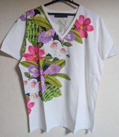 ETRO フラワープリント Vネック Tシャツ XL - メルカリ