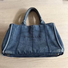 【即納】PRADA プラダ カナパ デニム トートバッグ　Sサイズのサムネイル