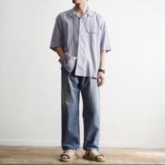 【美品】unfil コットンシルクシャツ　Lのサムネイル