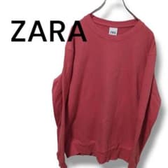 【ZARA】トップス　トレーナー　薄ピンク　かわいい　M