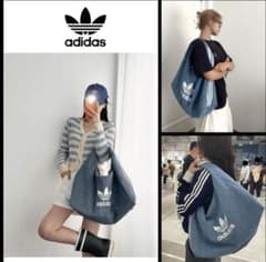 adidas Originals☆ 大容量バッグ デニムショルダーバッグ海外限定 